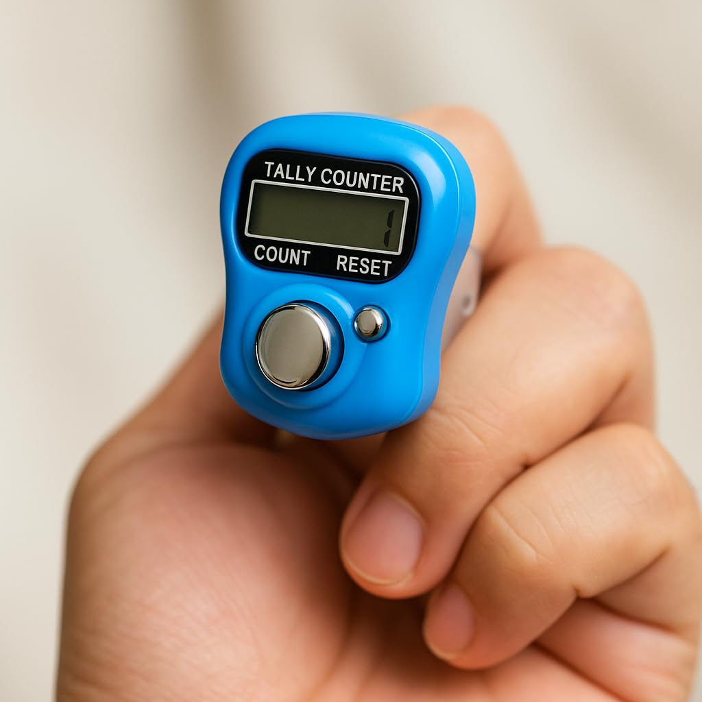 Vedic Tatva Digital Finger Tally Counter – Adjustable Ring Design, 5-Digit LCD Display for Jap Mantra, Cricket, Inventory, & More | Compact & Accurate