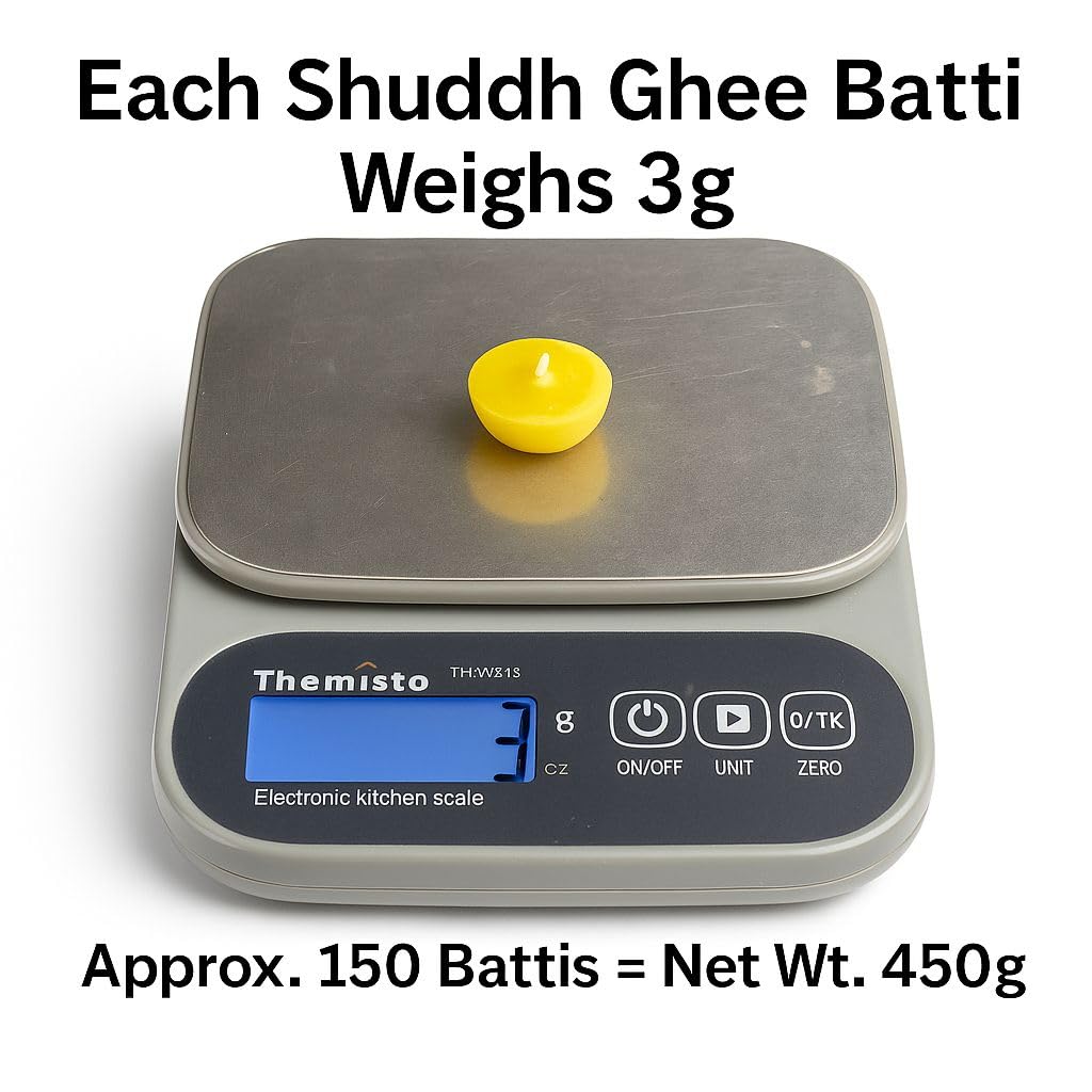 Pure Cow Ghee Diya Wicks for Puja |Pack of 150