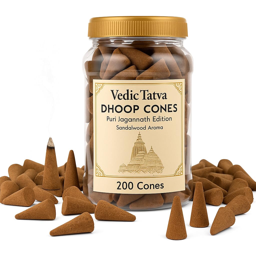 Sandalwood Dhoop Cones for Pooja – Pack of 200