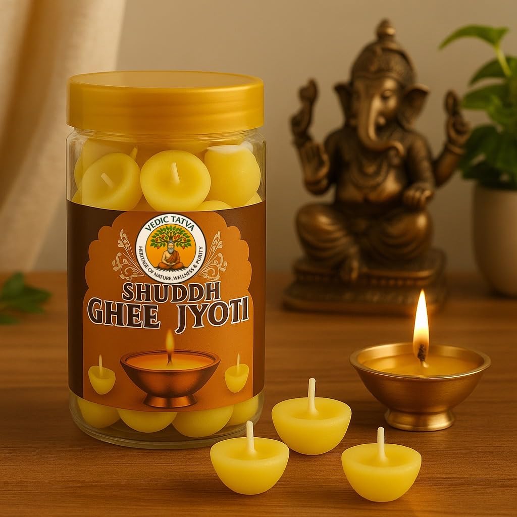 Pure Cow Ghee Diya Wicks for Puja |Pack of 150