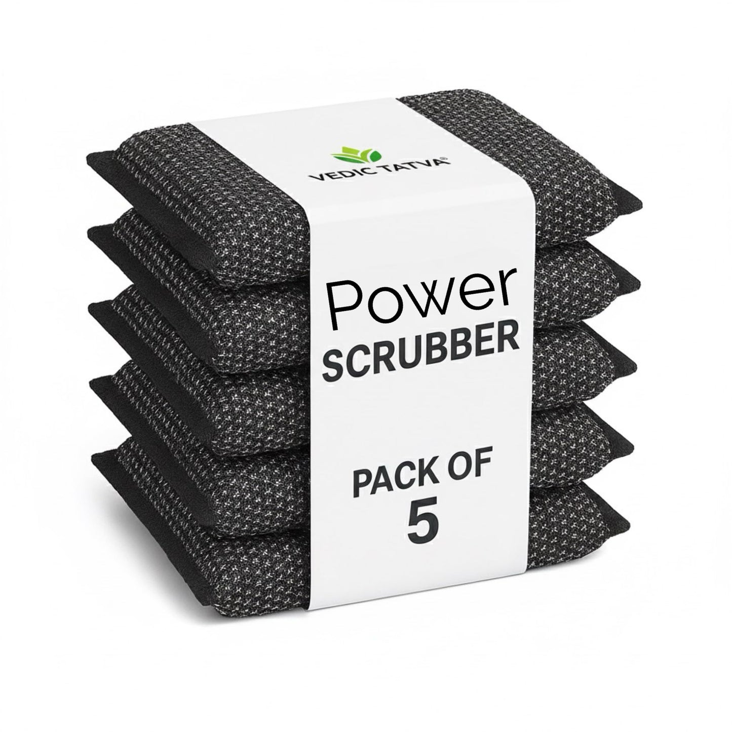Power Scrub Set – Heavy Duty Steel Scrubbers for Kitchen Cleaning | Powerful Stain Cutters for Utensils, Cookware & Surfaces | Pack of 6