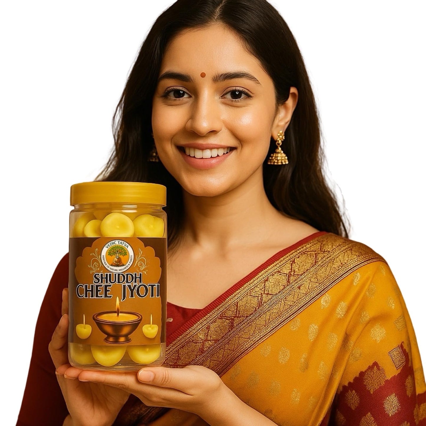 Pure Cow Ghee Diya Wicks for Puja |Pack of 150