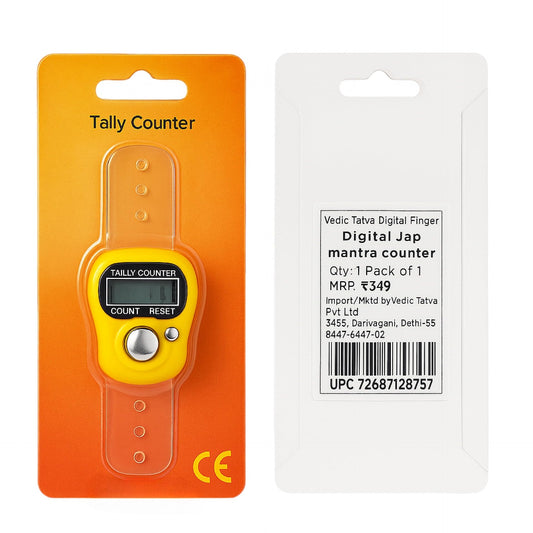 Vedic Tatva Digital Finger Tally Counter – Adjustable Ring Design, 5-Digit LCD Display for Jap Mantra, Cricket, Inventory, & More | Compact & Accurate